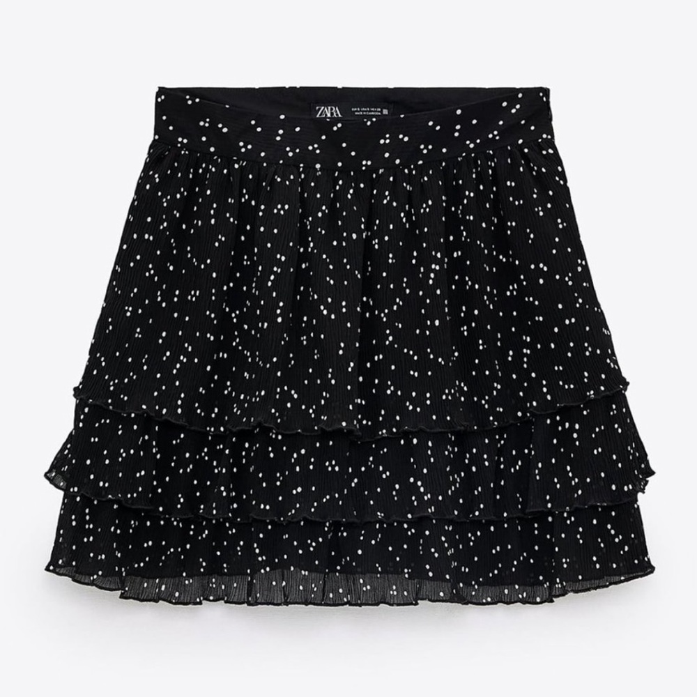 Zara Black and White Polka Dot Skort - Picture 2 of 15